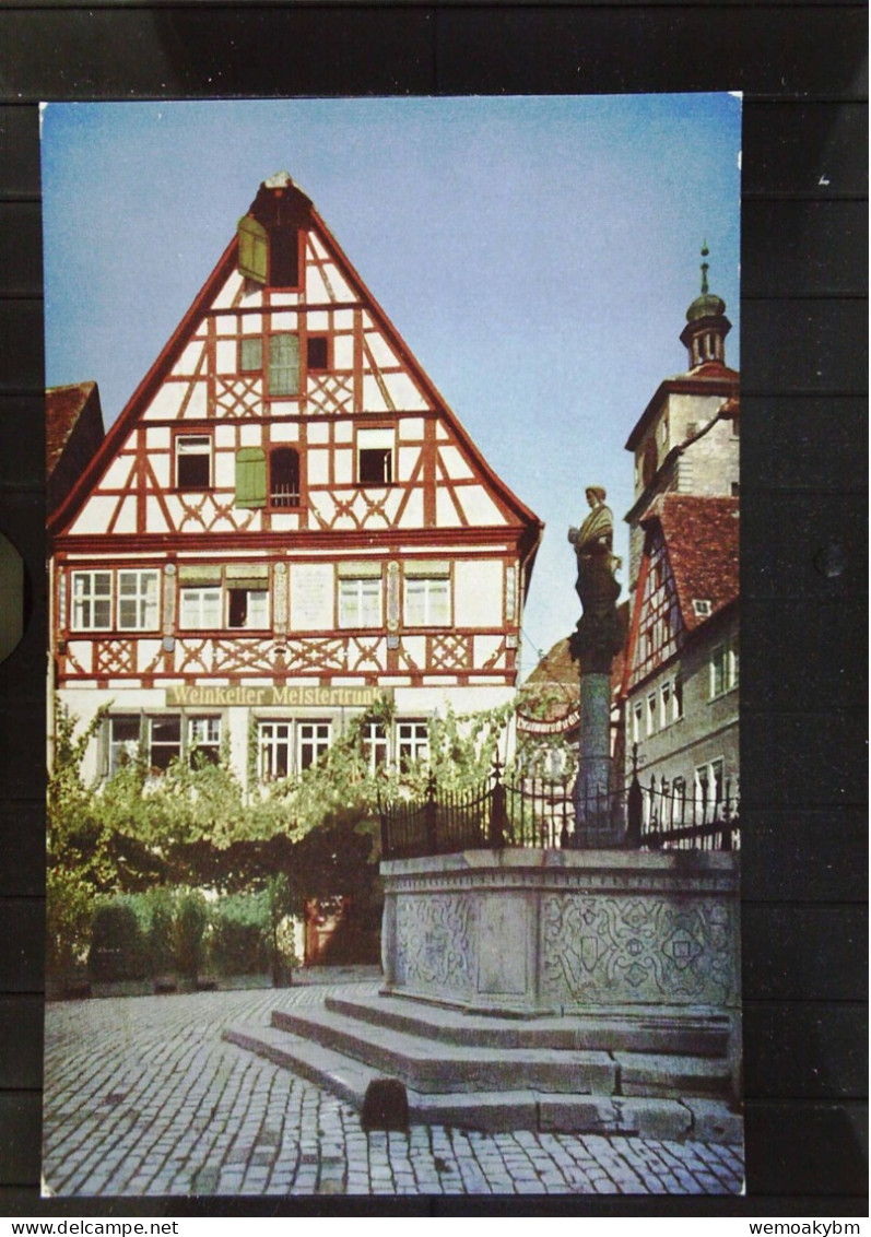 DR: Ansichtskarte Von Rothenburg O. Tauber, Brunnen Am Kapellenplatz- Nicht Gelaufen - Rothenburg O. D. Tauber