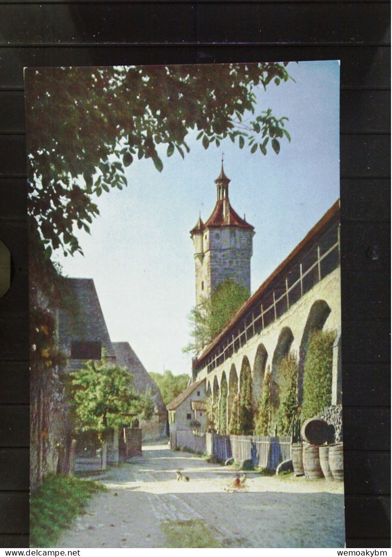 DR: Ansichtskarte Von Rothenburg O. Tauber, Klingentorturm Und Wehrgang (16. Jahrh.)- Nicht Gelaufen - Rothenburg O. D. Tauber