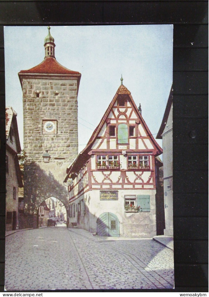 DR: Ansichtskarte Von Rothenburg O. Tauber, Siebersturm/Torhäuschen (um 1320)- Nicht Gelaufen - Rothenburg O. D. Tauber