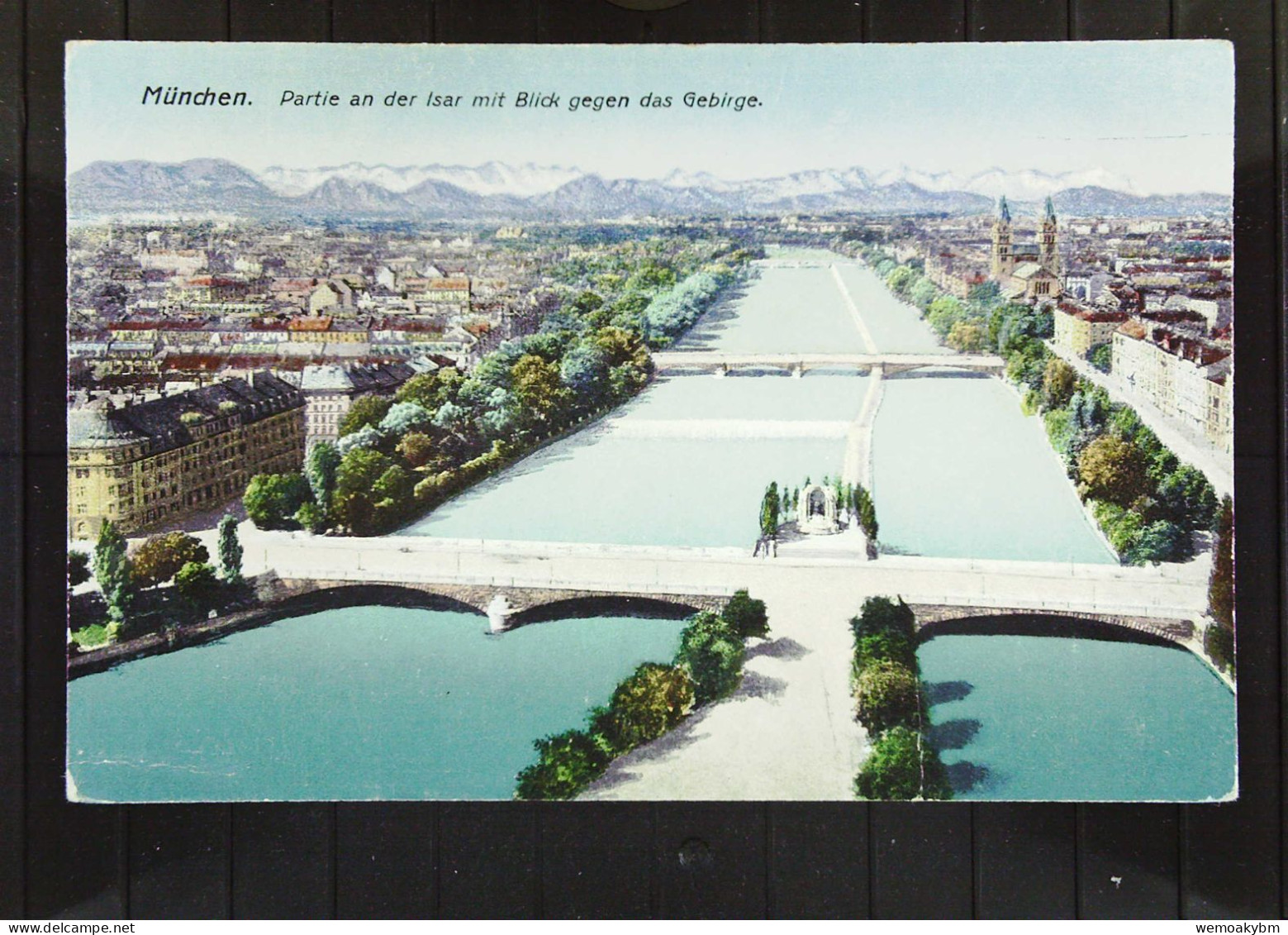 DR: Ansichtskarte Von München, Partie A. D. Isar, Blick Gegen D. Gebirge - Nicht Gelaufen Um 1930 - Muenchen