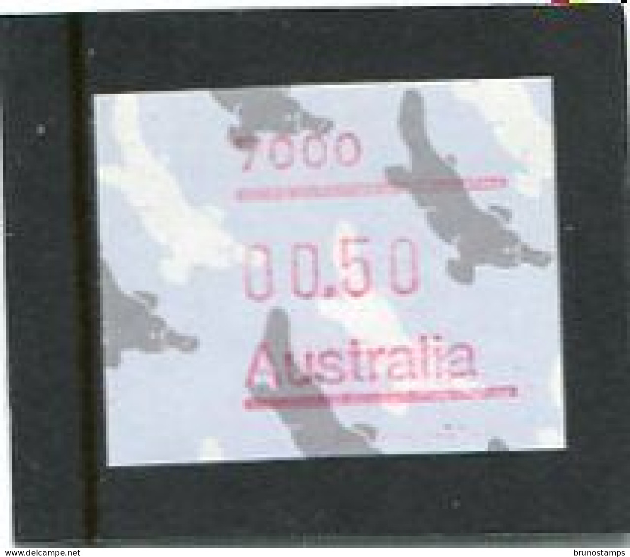 AUSTRALIA - 1986  50c  FRAMA  PLATYPUS  POSTCODE  7000 (HOBART)  MINT NH - Machine Labels [ATM]