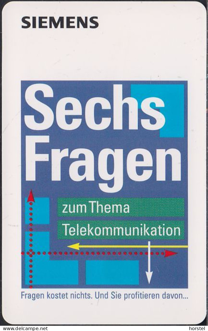 GERMANY O113/97 SIEMENS - Sechs Fragen .... Telekommunikation - O-Series : Series Clientes Excluidos Servicio De Colección