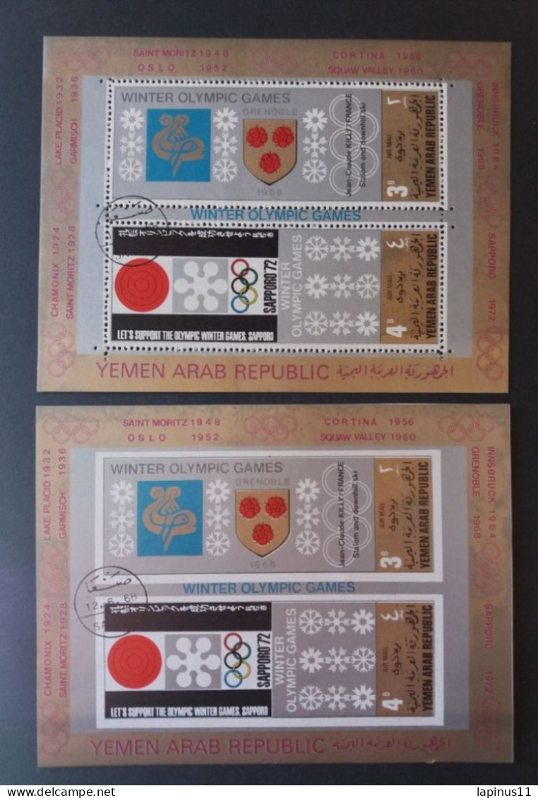 YEMEN يمني WINTER OLYMPIC VENUES COATS OF ARMS CAT MICHEL BLOCK N.82 - 83 (822/823 - 824/825) SHEET MNH $ - Jemen