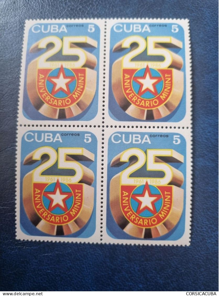 CUBA  NEUF  1986   ANI.  25  DEL  MININT  //  PARFAIT  ETAT  //  1er  CHOIX  // Bloc De 4 - Neufs