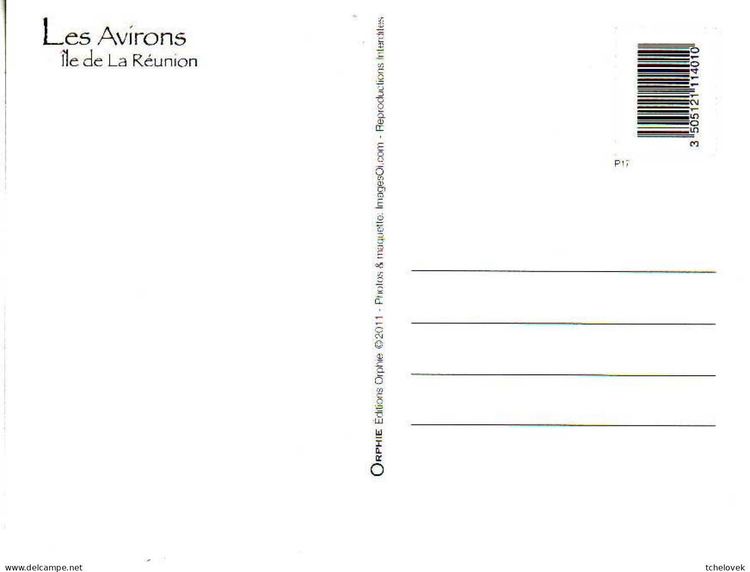 Ile De La Reunion. Ed Orphie. P 17 Les Avirons - Otros & Sin Clasificación