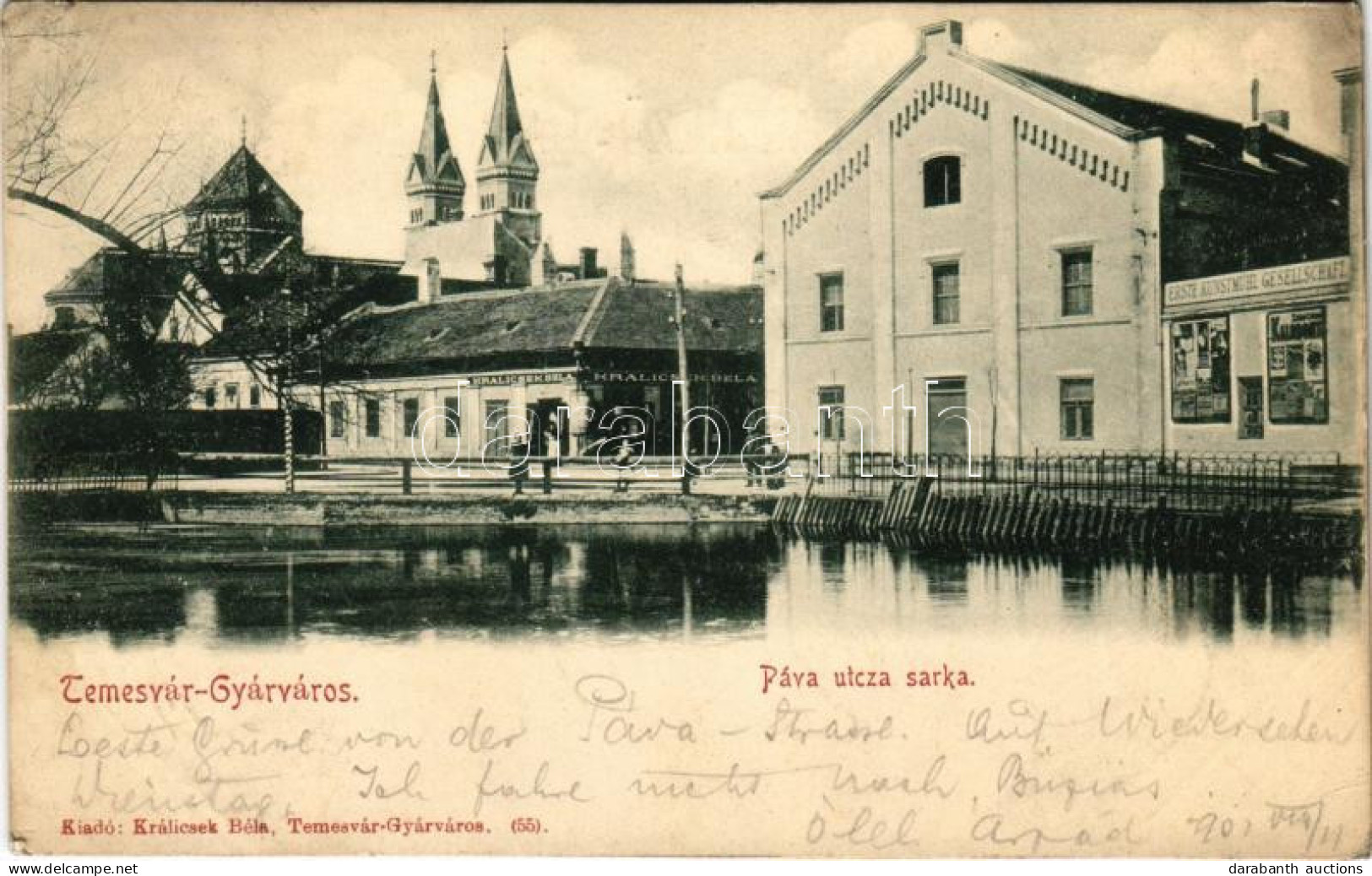 T2/T3 1901 Temesvár, Timisoara; Gyárváros, Páva Utca Sarka, Králicsek Béla üzlete és Saját Kiadása / Street View, Publis - Unclassified