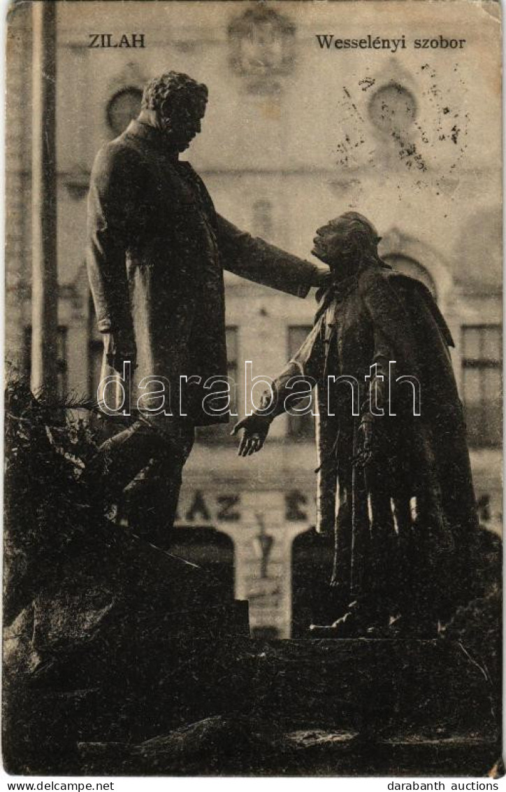 T3 1916 Zilah, Zalau; Wesselényi Szobor. Seres Samu Kiadása / Statue, Monument (EK) - Non Classés