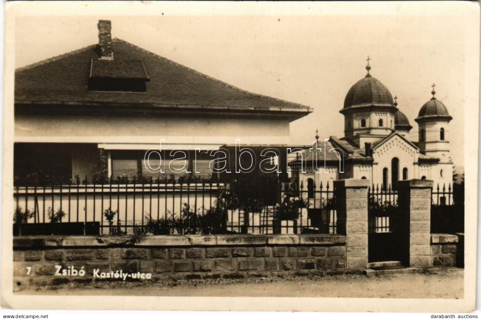 * T2/T3 1944 Zsibó, Jibou; Kastély Utca, Ortodox Templom / Street, Orthodox Church - Non Classés