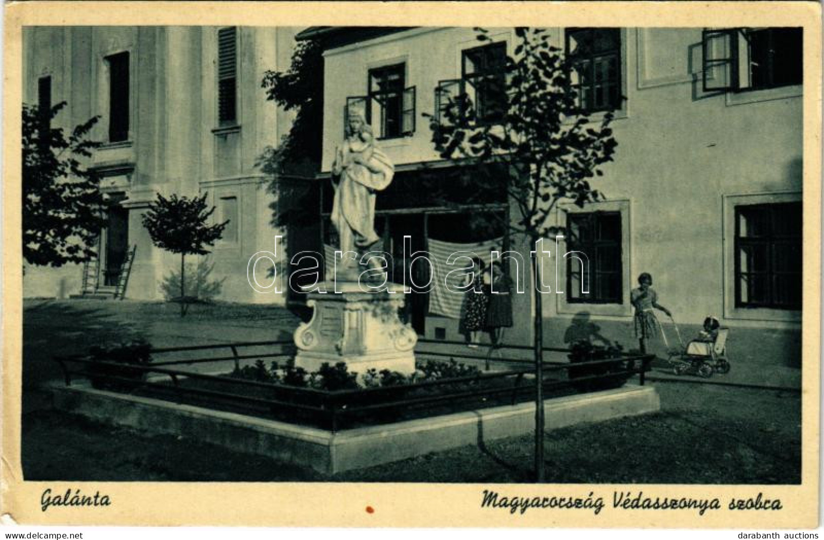 ** T2/T3 Galánta, Galanta; Magyarország Védasszonya Szobor / Patrona Hungariae Statue, Monument (EK) - Non Classificati
