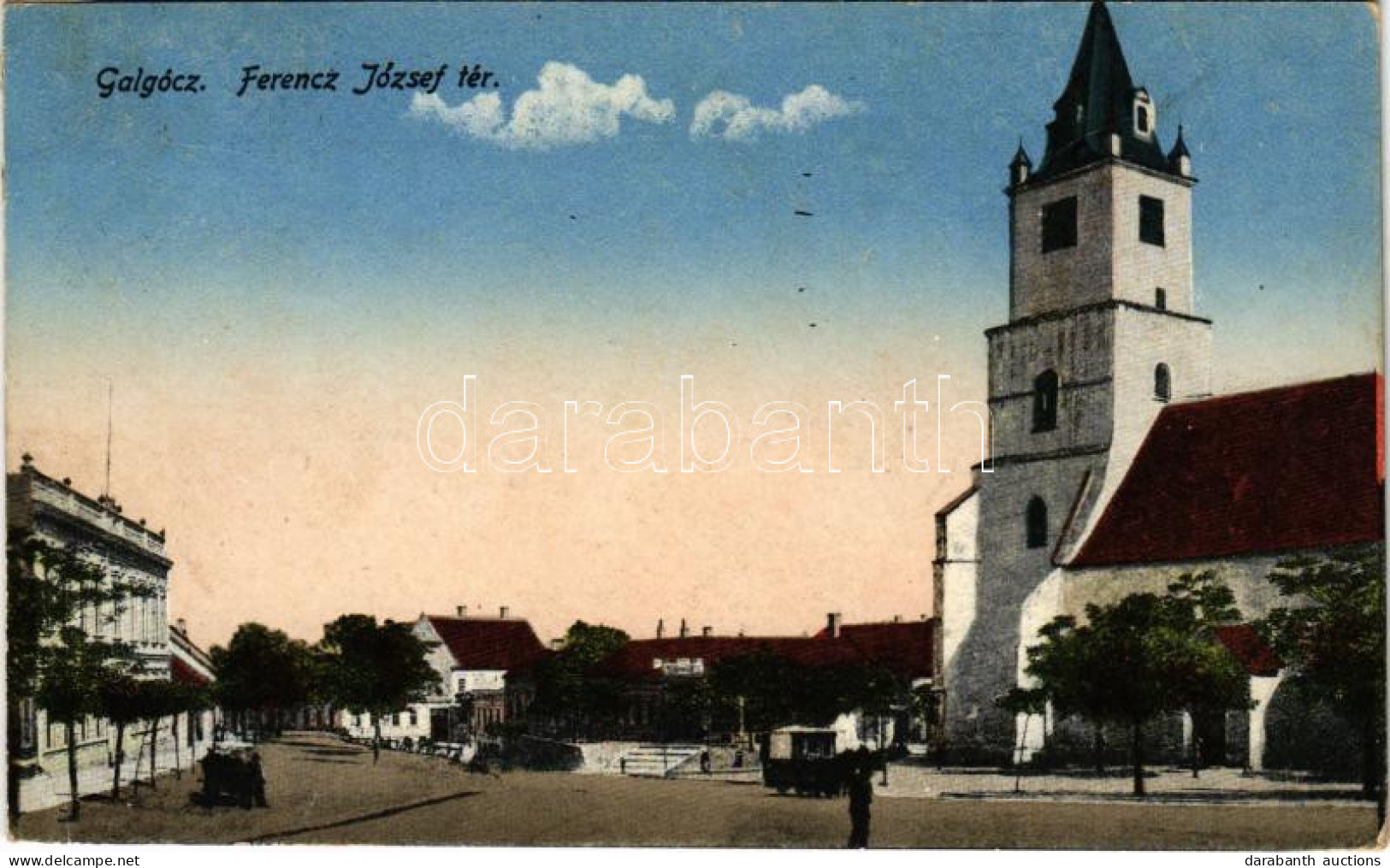 T2/T3 Galgóc, Frasták, Hlohovec; Ferenc József Tér, Templom. Sterner Adolf Kiadása / Square, Church (EK) - Ohne Zuordnung