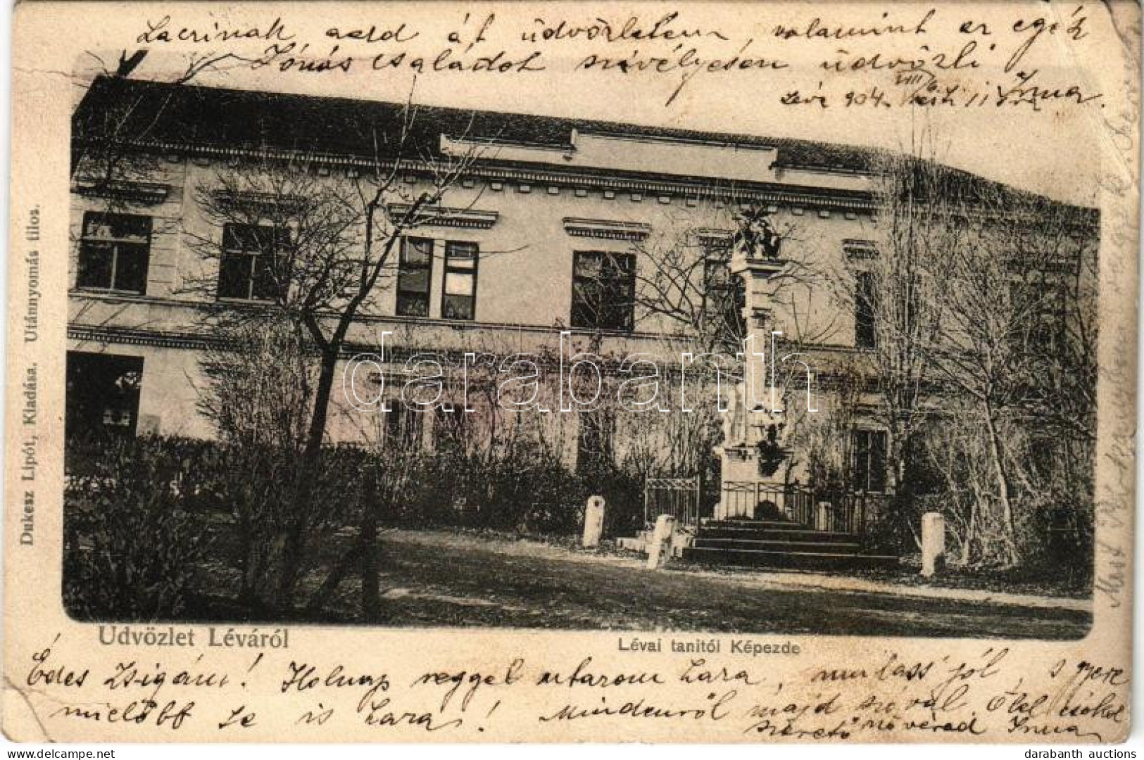 T3/T4 Léva, Levice; Tanítóképezde Első épülete (1873-ba Költözött Ide, Jelenleg A Református Plébánia Hivatal). Dukesz L - Unclassified