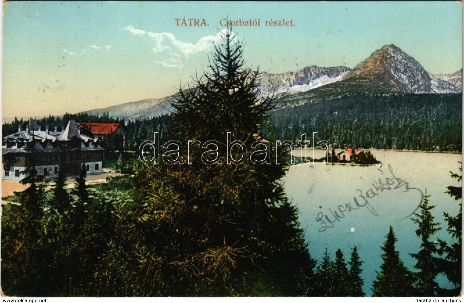 T2/T3 1910 Tátra, Magas-Tátra, Vysoké Tatry; Csorbatói Részlet. Feitzinger Ede No. 744. 1908/18 / Strbské Pleso / Lake ( - Ohne Zuordnung