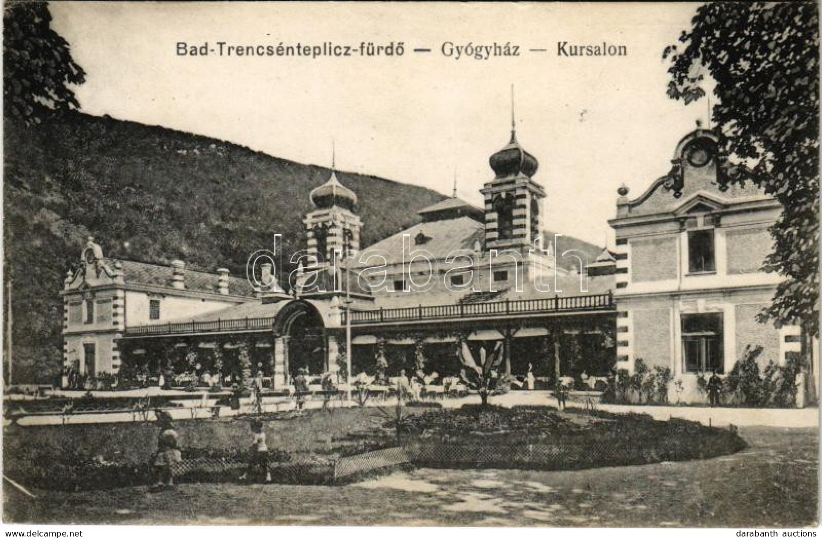 T2 1918 Trencsénteplic-fürdő, Kúpele Trencianske Teplice; Gyógyház / Kursalon / Spa - Unclassified