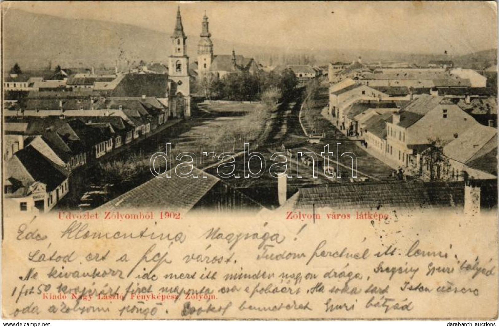 T2/T3 1902 Zólyom, Zvolen; Fő Utca. Nagy László Kiadása / Main Street (EK) - Non Classés