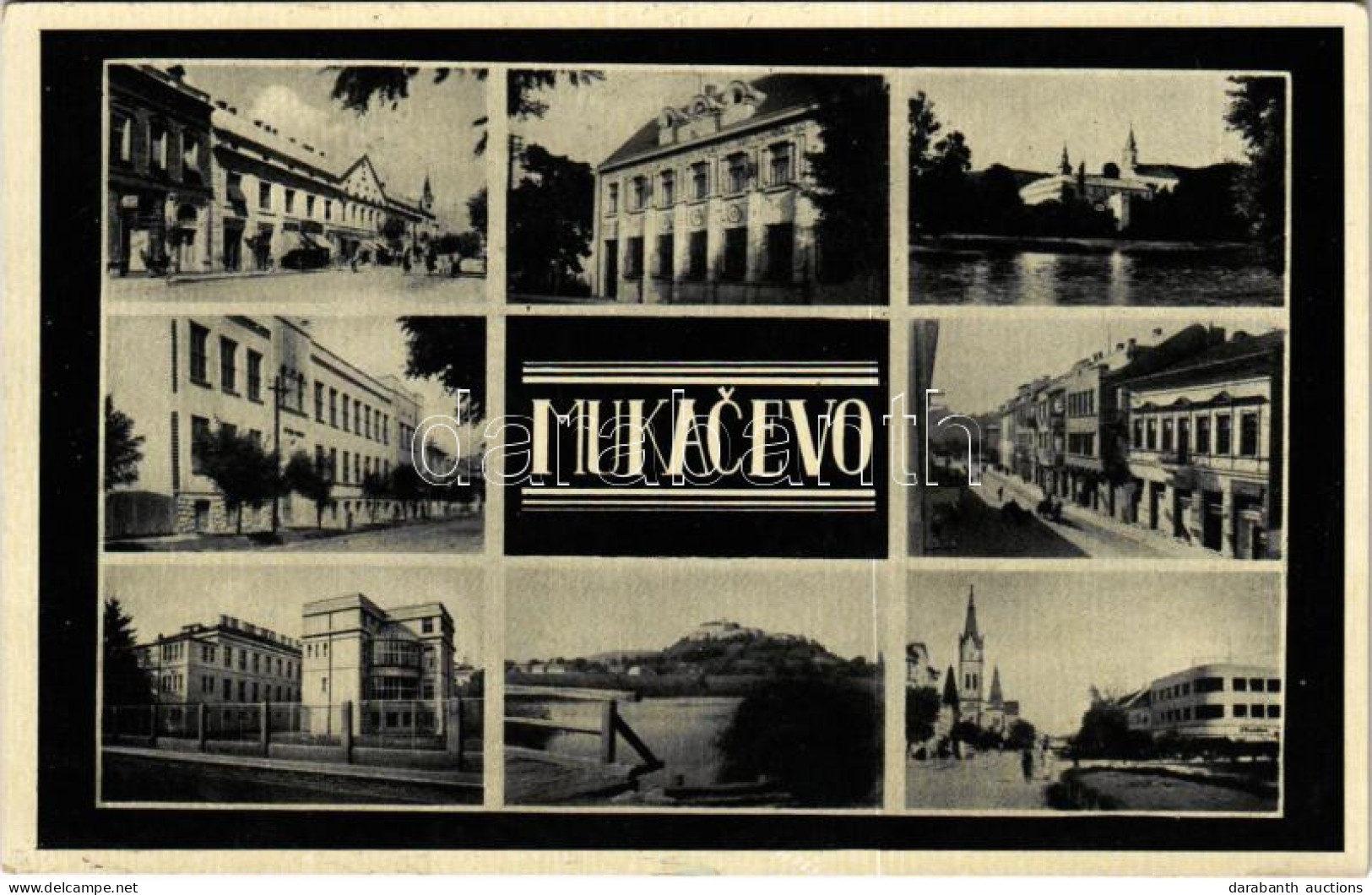 T2 Munkács, Mukacheve, Mukacevo; Mozaiklap / Multi-view Postcard + "1938 Beregszász Visszatért" So. Stpl. - Ohne Zuordnung