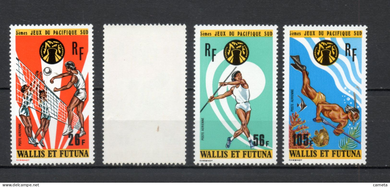 WALLIS ET FUTUNA  PA  N° 63 à 66   NEUFS SANS CHARNIERE COTE 23.00€   FOOTBALL JEUX SPORT  VOIR DESCRIPTION - Unused Stamps