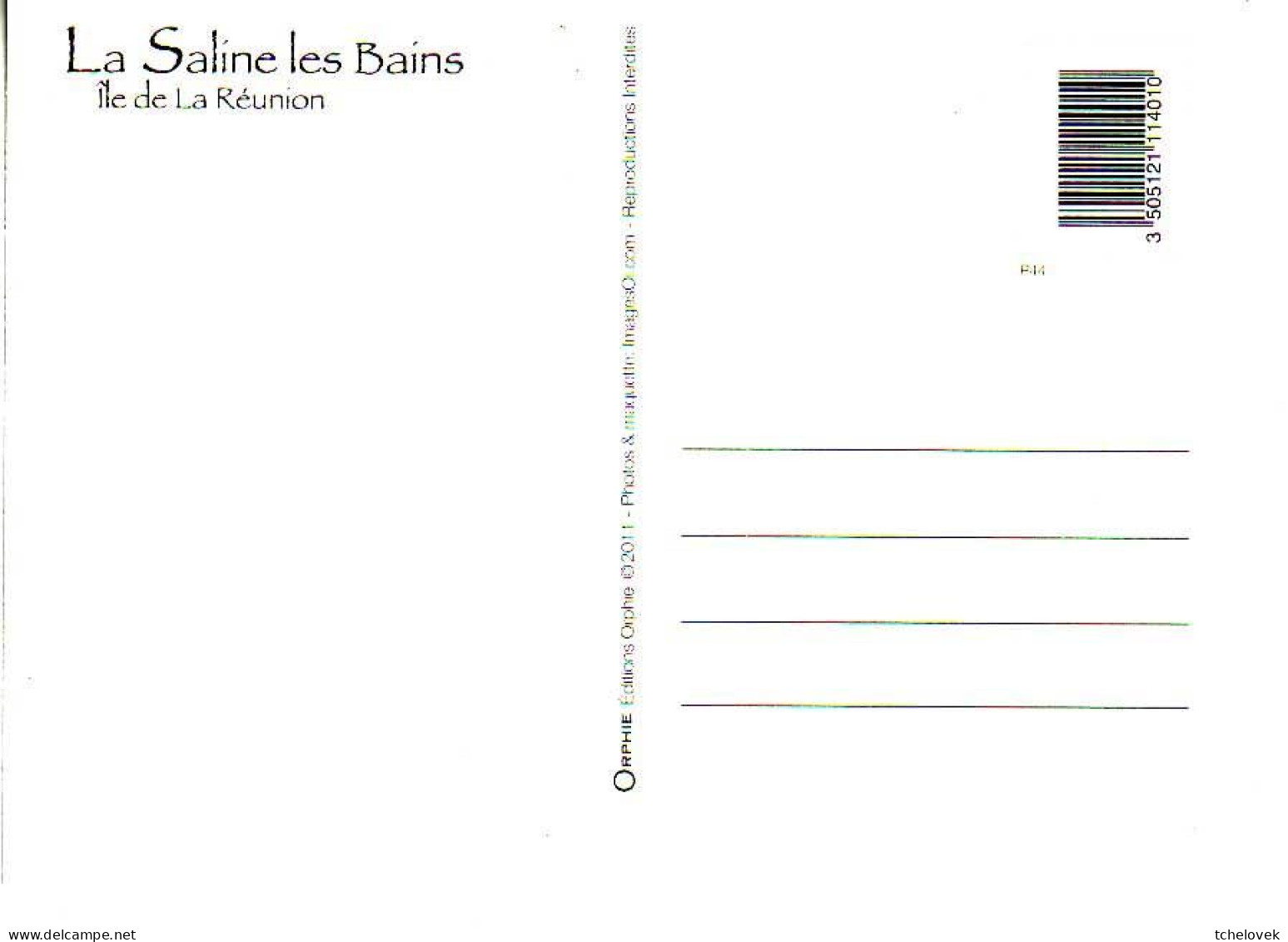 Ile De La Reunion. Ed Orphie. P44 La Saline Les Bains Paddle - Other & Unclassified