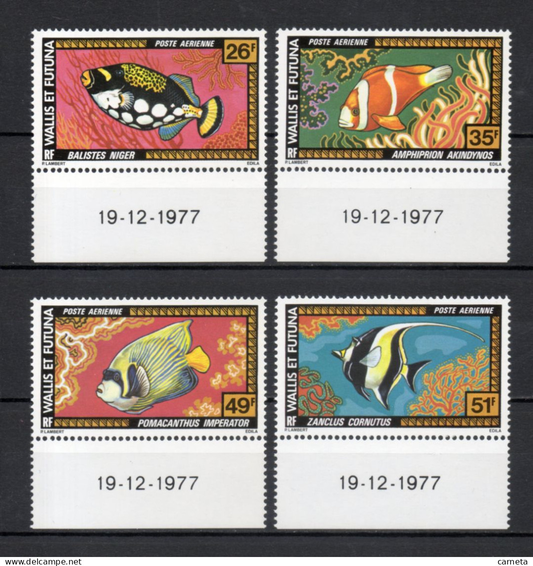 WALLIS ET FUTUNA  PA  N° 76 à 79   NEUFS SANS CHARNIERE COTE 19.00€    POISSON ANIMAUX FAUNE - Unused Stamps