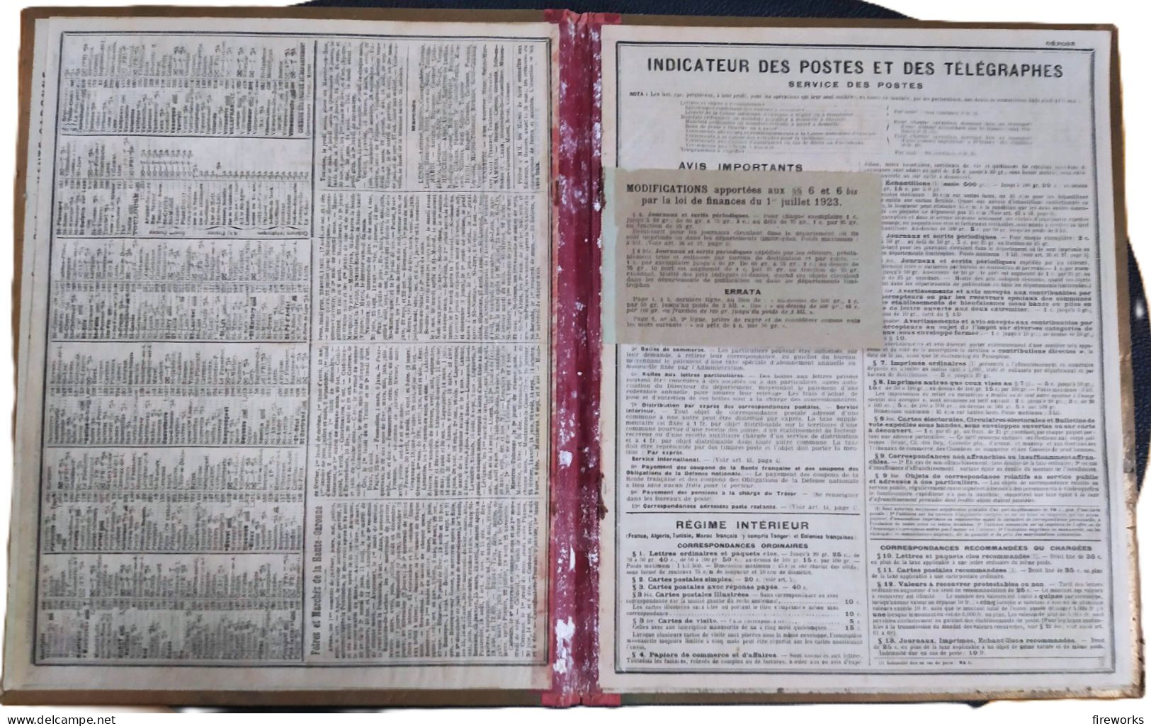 1924 - CALENDRIER ALMANACH POSTE PTT HAUTE-GARONNE "FENAISON Près LANDERNEAU (FINISTERE)" - Big : 1921-40