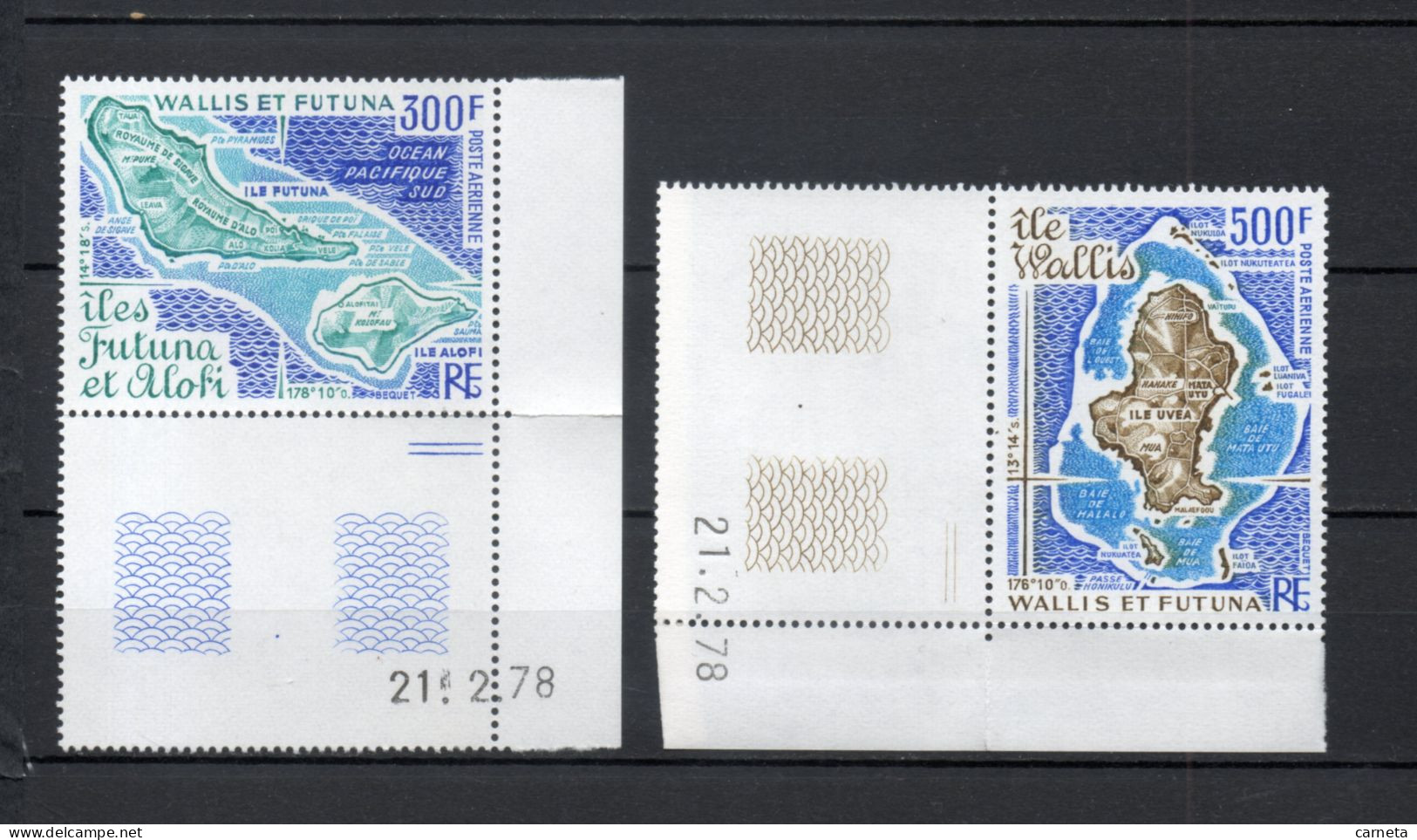 WALLIS ET FUTUNA  PA  N° 80 + 81   NEUFS SANS CHARNIERE COTE 43.00€    CARTE - Neufs