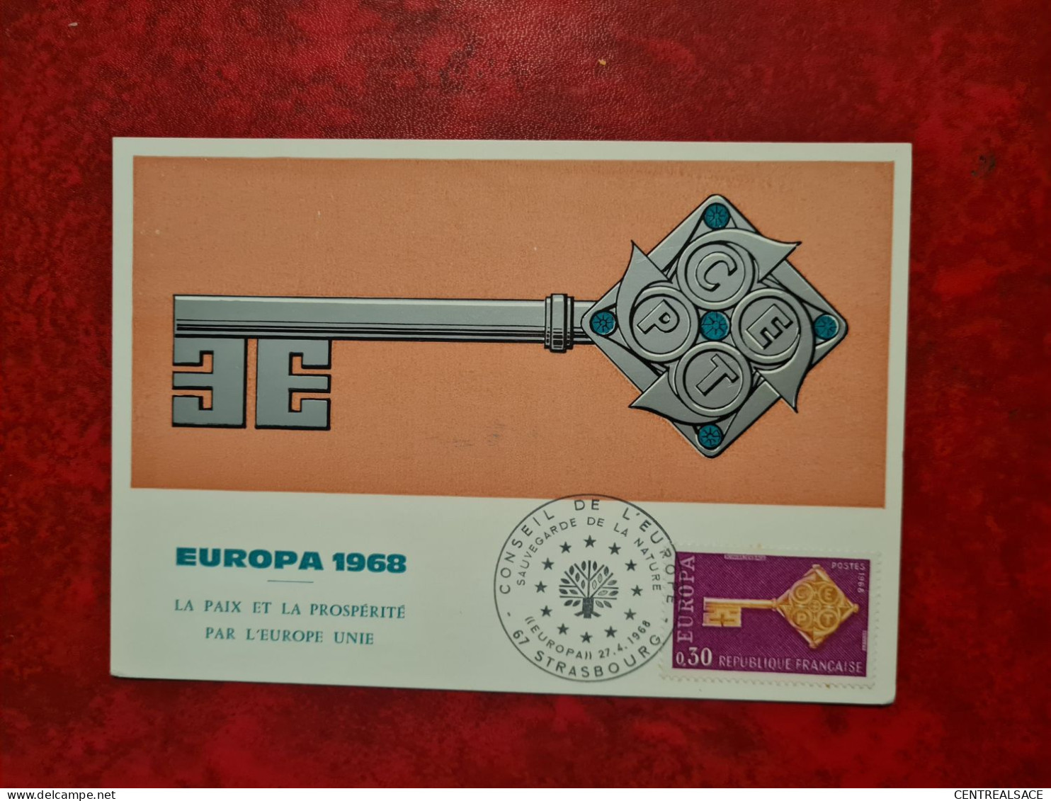 FDC 1968 MAXI  STRASBOURG CONSEIL EUROPE EUROPA SAUVEGARDE DE LA NATURE - 1960-1969