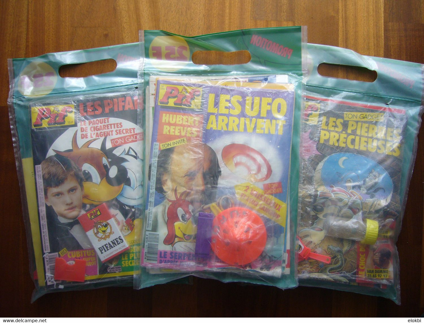 Lot De 3 Pochettes "Pif" Différentes: Les Pierres Précieuses - Les UFO Arrivent  - Les Pifanes - Pif Gadget