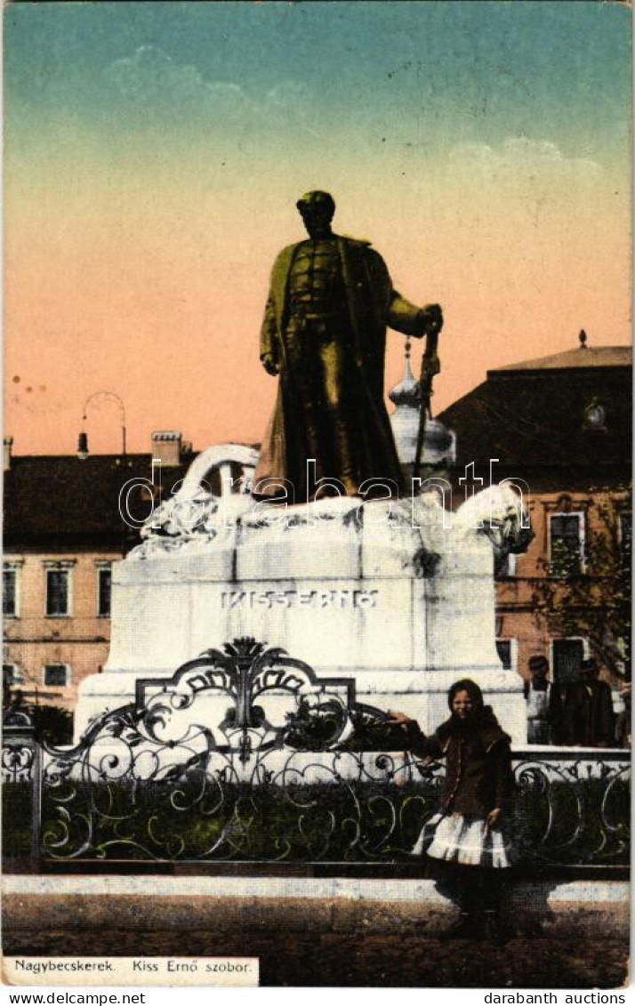 T2 1917 Nagybecskerek, Zrenjanin, Veliki Beckerek; Kiss Ernő Szobor. Almásy Elek Kiadása / Statue - Zonder Classificatie