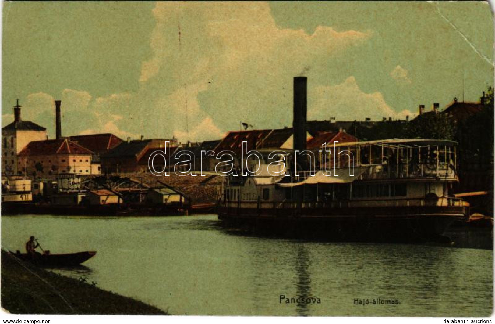 T3 1910 Pancsova, Pancevo; Hajóállomás, Gőzhajó / Port, Steamship (EB) - Sin Clasificación