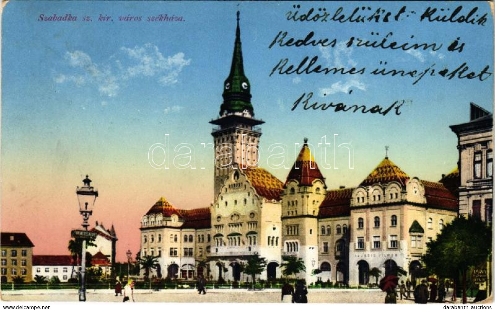 T2/T3 1917 Szabadka, Subotica; Sz. Kir. Város Székháza / Town Hall - Non Classés