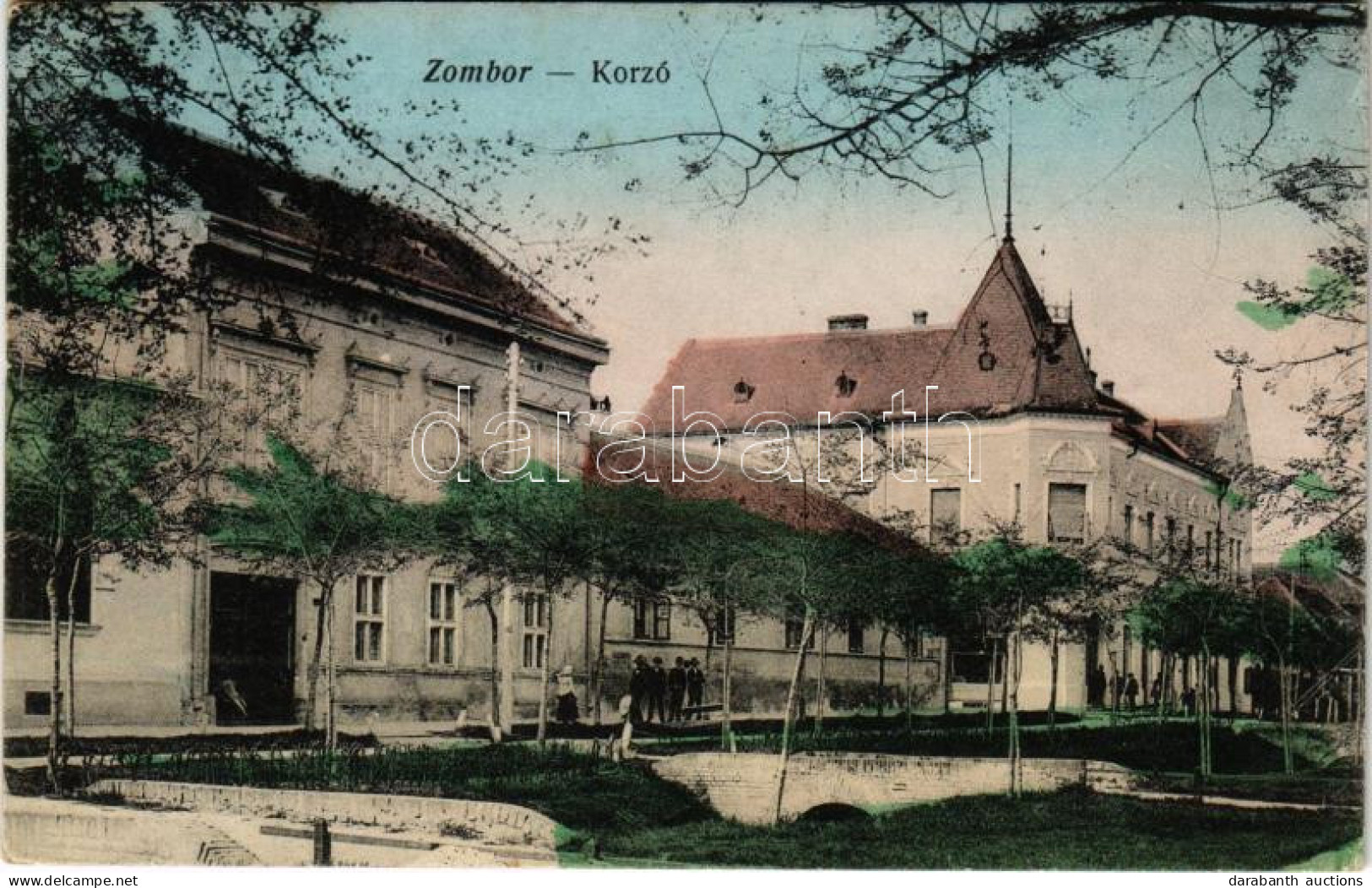 T2/T3 1915 Zombor, Sombor; Korzó. Gehring Istvánné Kiadása / Corso - Unclassified