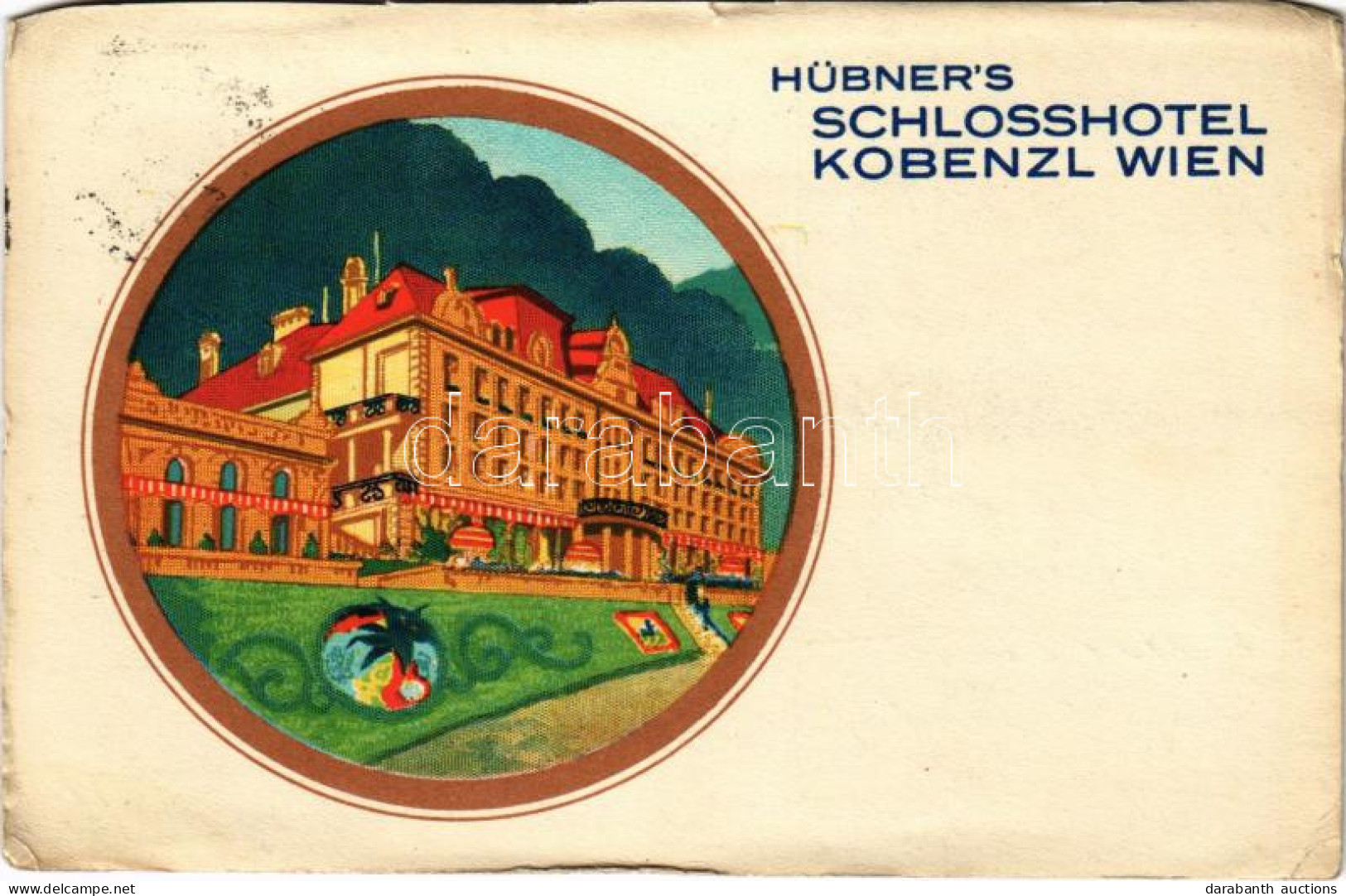 T4 1932 Wien, Vienna, Bécs; Hübner's Schlosshotel / Castle Hotel Advertisement (cut) - Non Classés