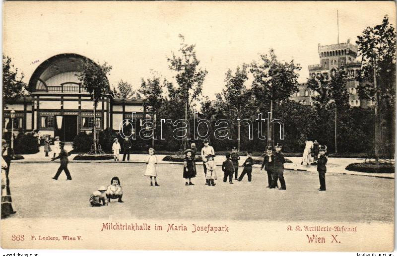 T3/T4 Wien, Vienna, Bécs; Milchtrinkhalle Im Maria Josefapark, K. K. Artillerie-Arsenal / Milk Drinking Hall, Artillery  - Ohne Zuordnung