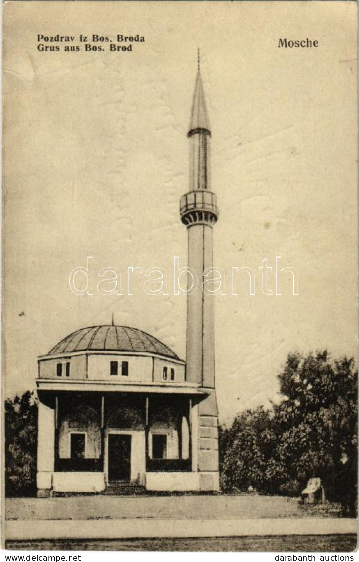 T2/T3 Bosanski Brod, Mosche / Mosque (EK) + "K. Un K. Milit. Post. Bos. Brod" - Non Classés