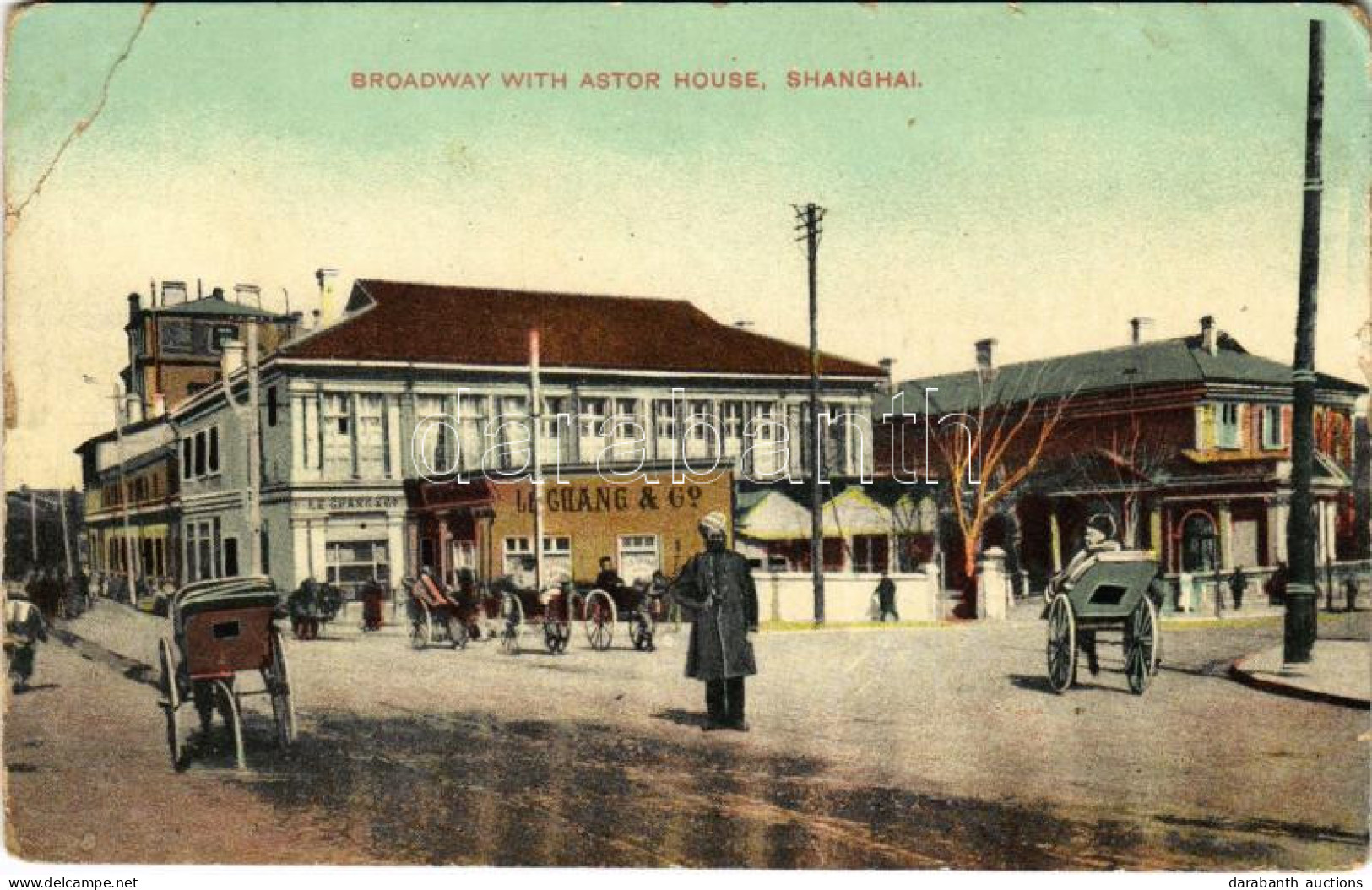 T3/T4 1914 Shanghai, Broadway With Astor House, Shops (EB) - Unclassified