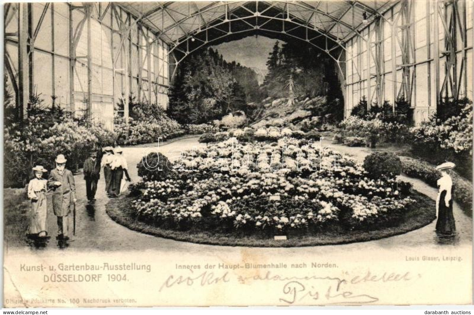 T3 1904 Düsseldorf, Kunst- U. Gartenbau Ausstellung, Inneres Der Haupt-Blümenhalle / Art And Horticultural Exposition, M - Ohne Zuordnung