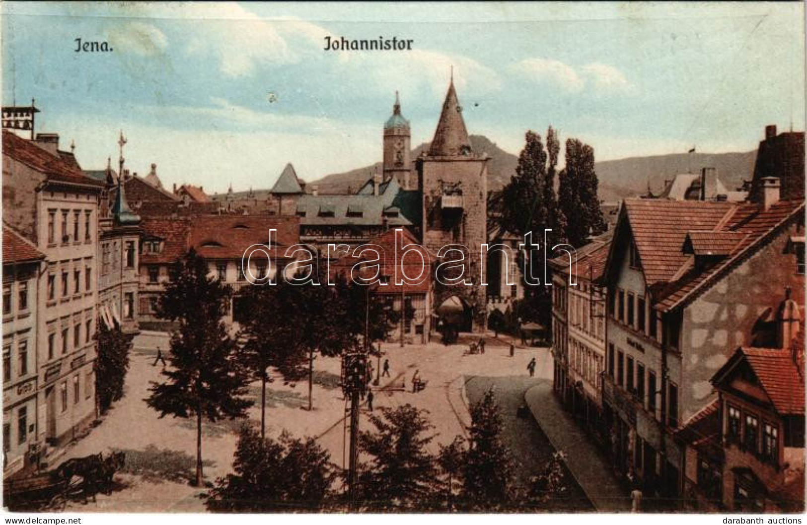 T4 1911 Jena, Johannistor / City Gate (pinholes) - Ohne Zuordnung