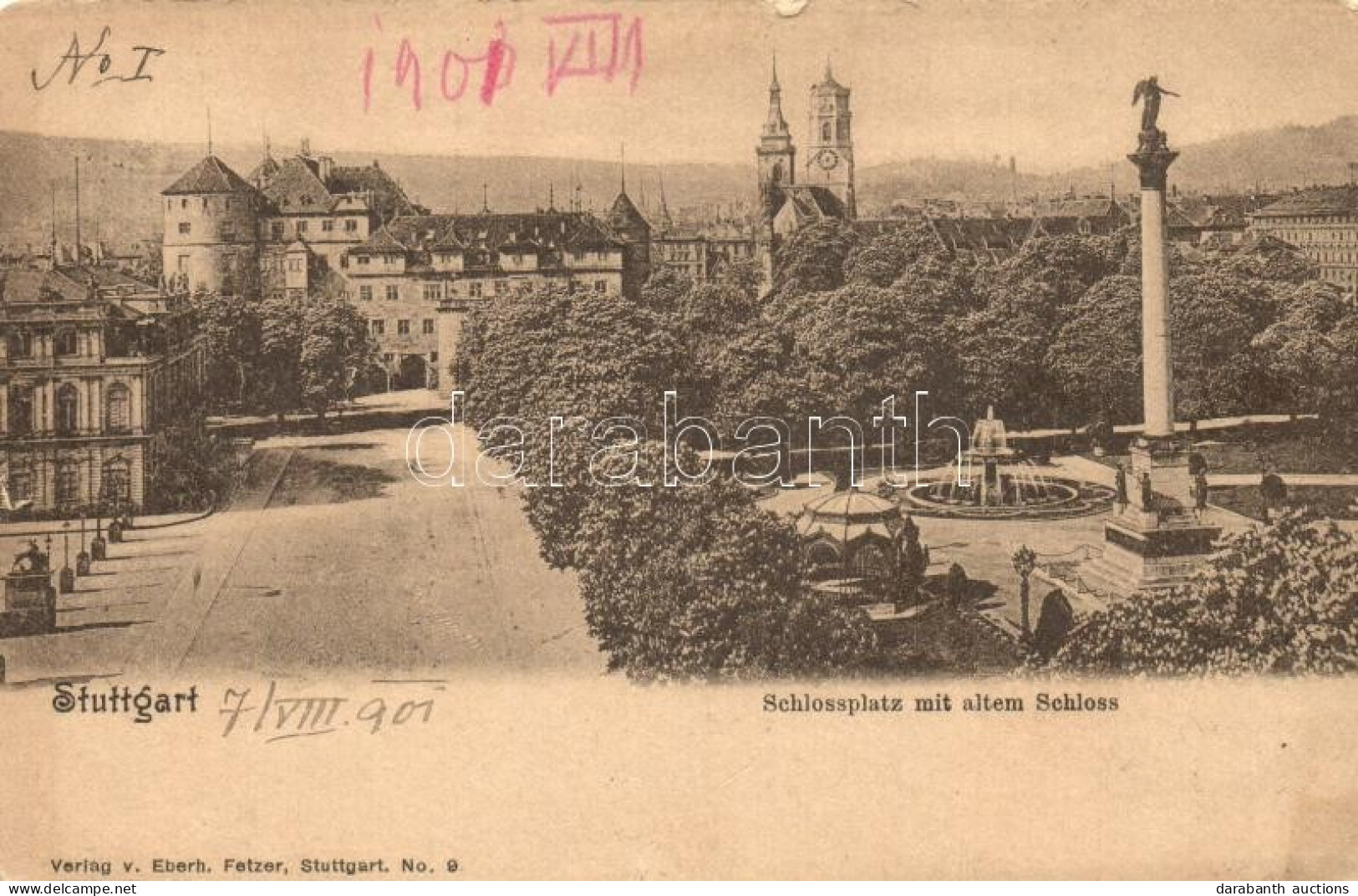 T4 Stuttgart, Schlossplatz Mit Altem Schloss / Sqaure, Castle (b) - Unclassified