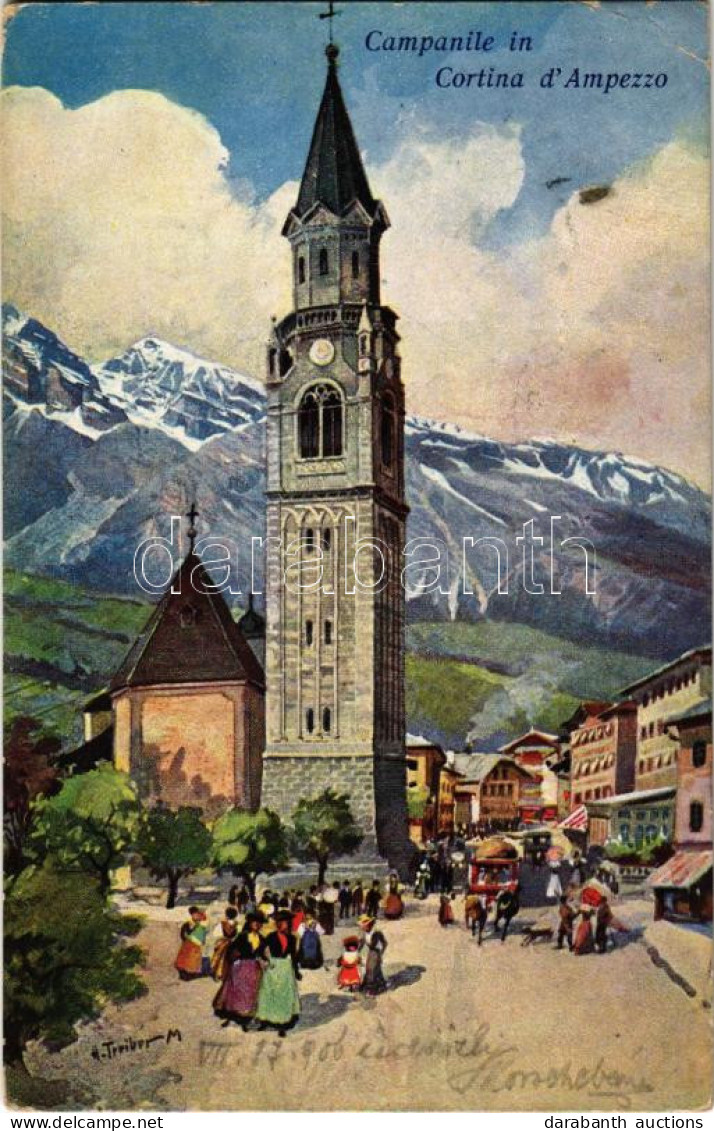 T2/T3 1906 Cortina D'Ampezzo (Südtirol); Campanile. A. B.-D. Serie 245. S: H. Treiber (EK) - Non Classés