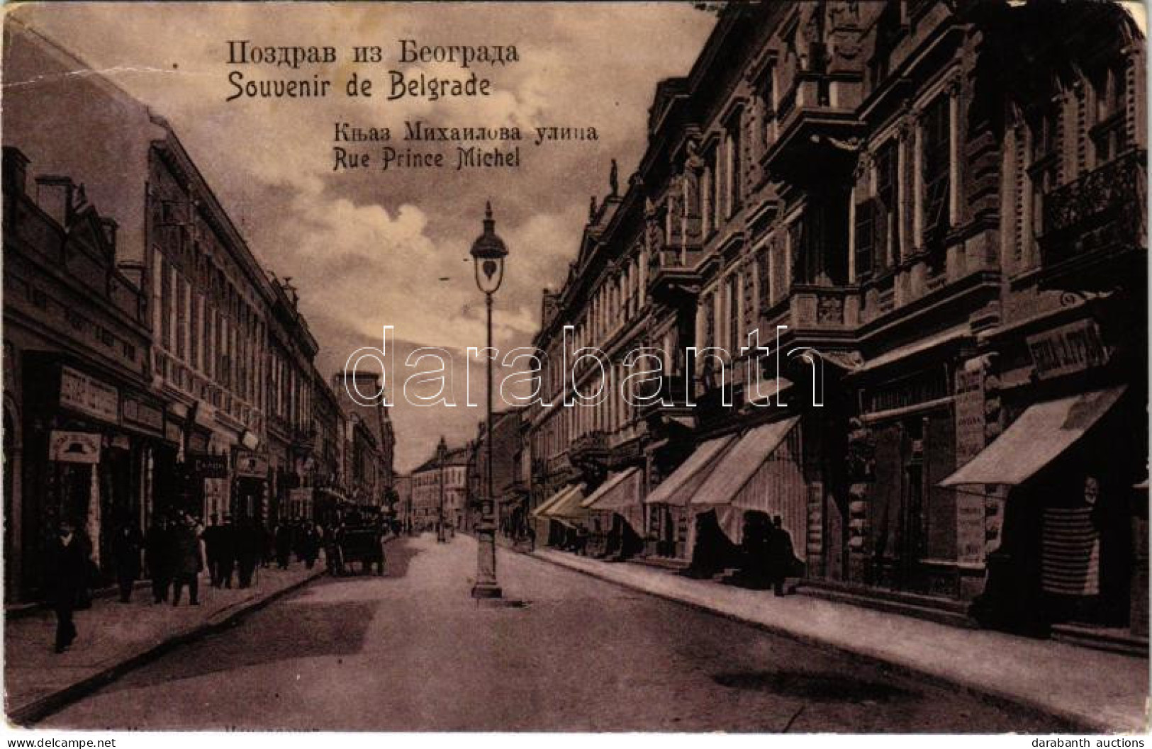 T2/T3 1907 Belgrade, Rue Prince Michel / Street, Shops (fa) - Ohne Zuordnung
