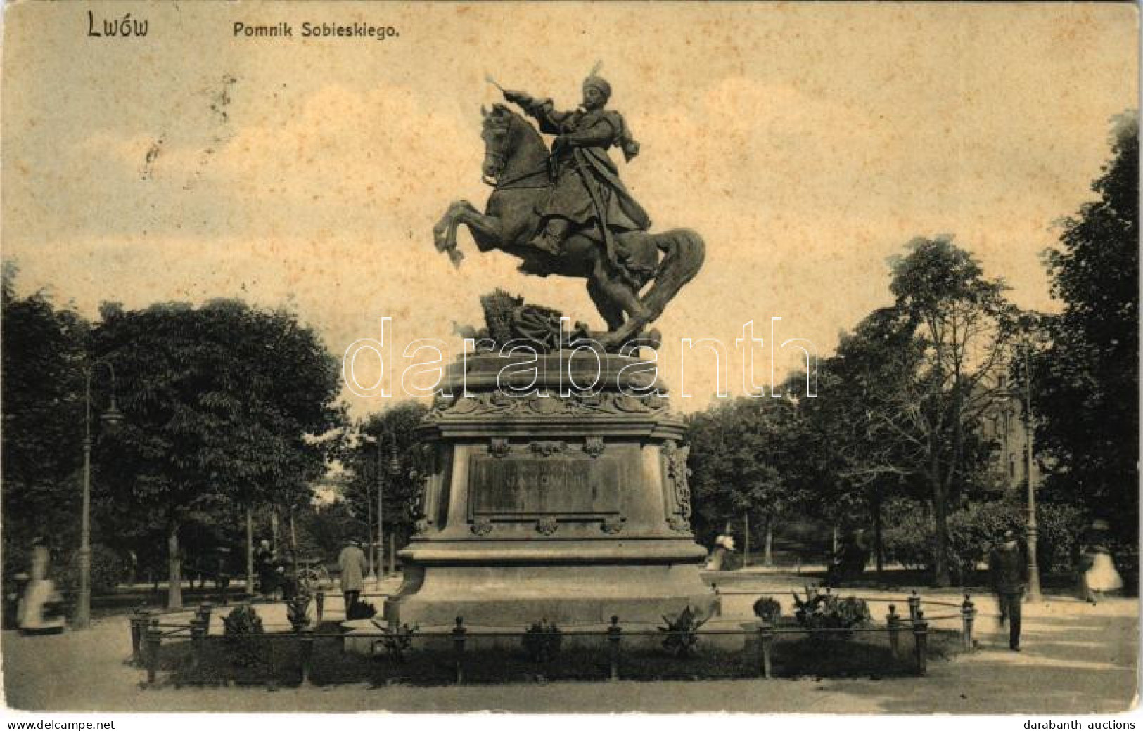 T2/T3 Lviv, Lwów, Lemberg; Pomnik Sobieskiego / Statue (EK) - Unclassified
