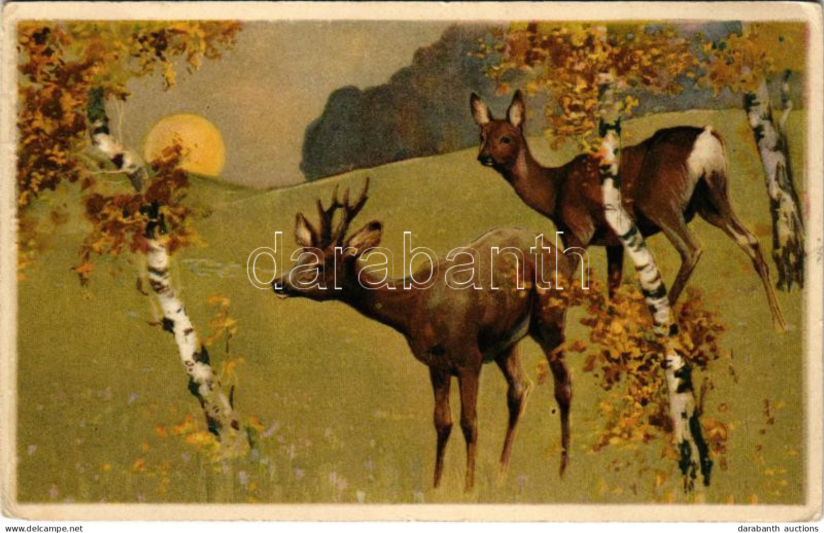 * T2/T3 1912 Őzek / Deers. G.O.M. Litho (EK) - Non Classés