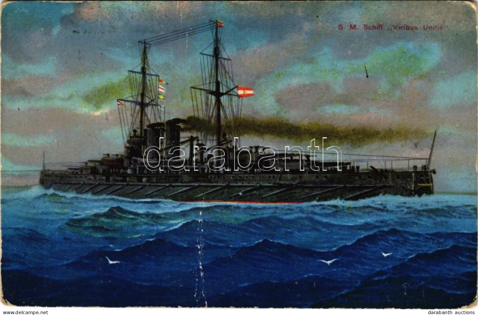 T3/T4 1915 SMS Viribus Unitis Az Osztrák-Magyar Haditengerészet Tegetthoff-osztályú Csatahajója / K.u.K. Kriegsmarine /  - Zonder Classificatie