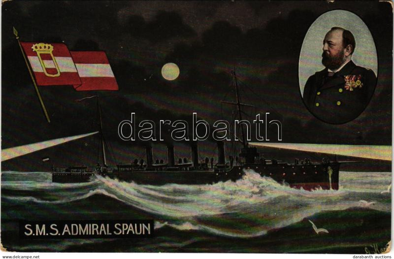 ** T2/T3 SMS ADMIRAL SPAUN Osztrák-Magyar Haditengerészet Gyorscirkáló Este / K.u.K. Kriegsmarine / Austro-Hungarian Nav - Zonder Classificatie