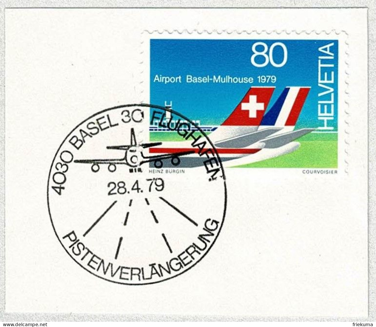 Schweiz / Helvetia 1979. Sonderstempel Flughafen / Airport Basel, Pistenverlängerung - Sonstige (Luft)