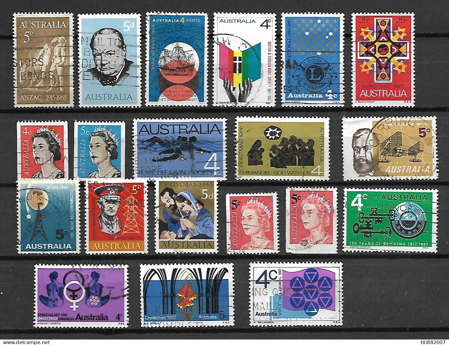 AUSTRALIE   -  1965 / 67 .  L O T  . 20  Val. Oblitérés . - Usati