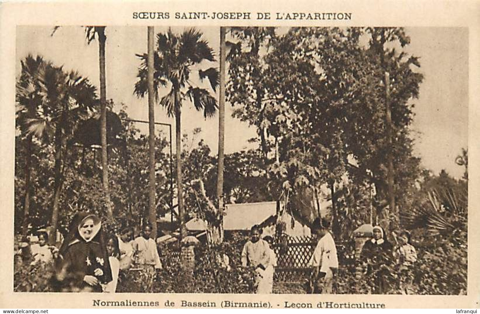 Pays Div-ref EE744-missions -mission Soeurs St Joseph De L Apparition -normaliennes De Bassein -birmanie -horticulture - - Missions