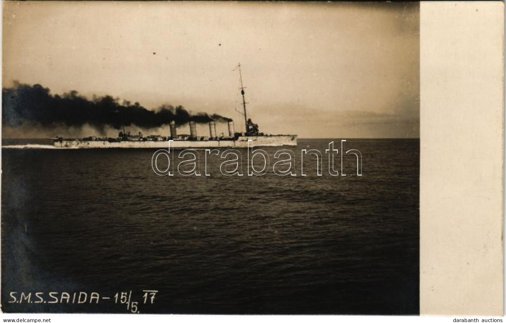 ** T2/T3 1917 SMS SAIDA Osztrák-Magyar Haditengerészet Novara-osztályú Gyorscirkálója / Rapidkreuzer K.u.K. Kriegsmarine - Non Classificati