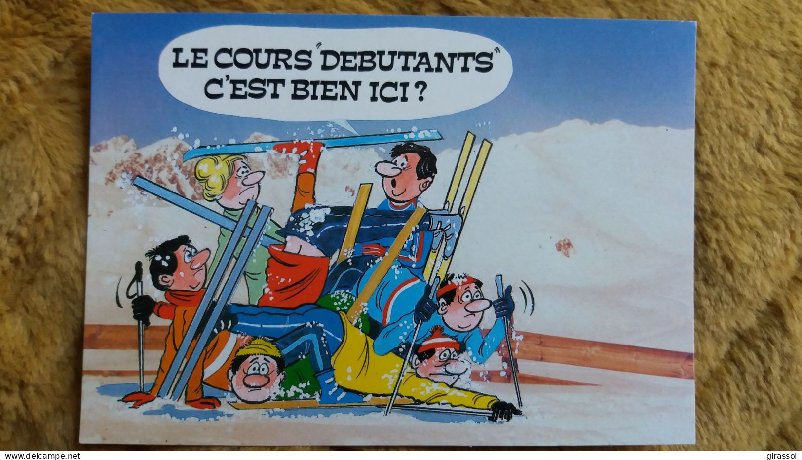 CPSM HUMOUR DESSIN ILLUSTRATEUR ALEXANDRE ? SERIE NEIGE LYNA 926 LE COURS DEBUTANTS C EST BIEN ICI SKI SKIEURS - Humour