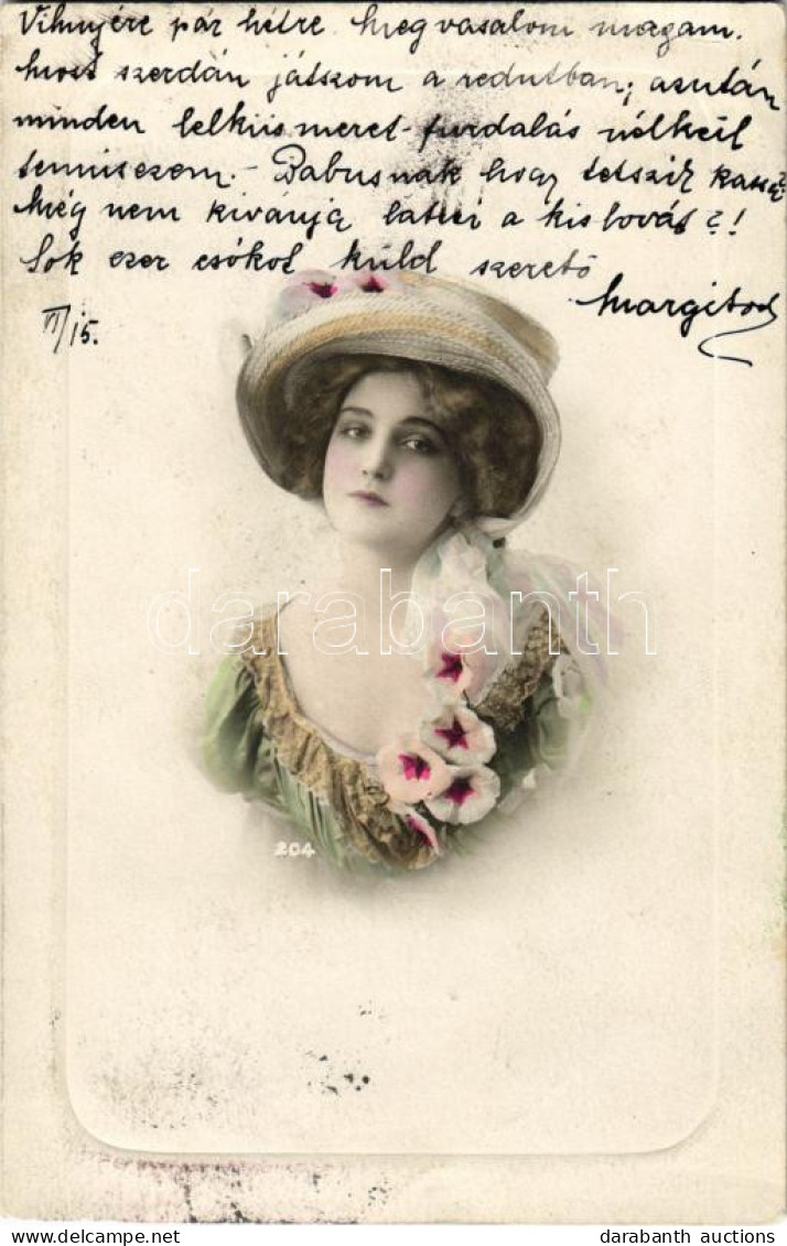 T2/T3 1909 Kalapos Hölgy / Lady With Hat (EK) - Ohne Zuordnung