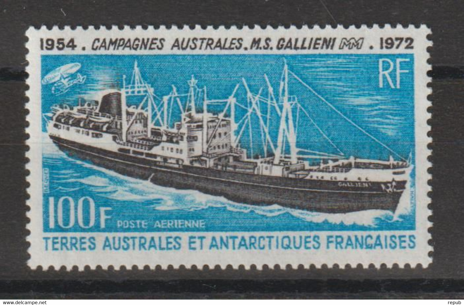 TAAF 1973 Bateau Galliéni PA 29, 1 Val ** MNH - Airmail